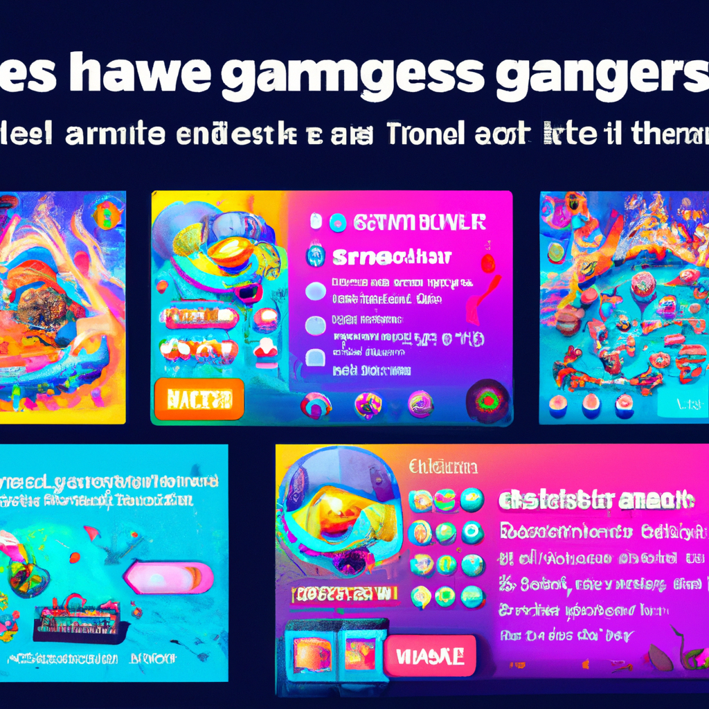 Gallery montage: colorful gameplay frames